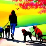 Sobre o objeto memória 41 Mulher cuida de quatro caes Imagem IA Canva 1 Inteligência Artificial