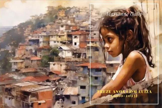 Life of a pretty girl in the favela Watercolor Imagem IFIAMidjourney jun. 20233